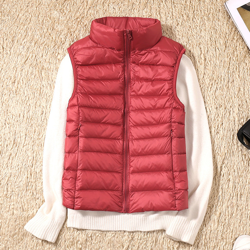 Karlijn | Quilted Zip-Front Puffer Vest with Stand Collar