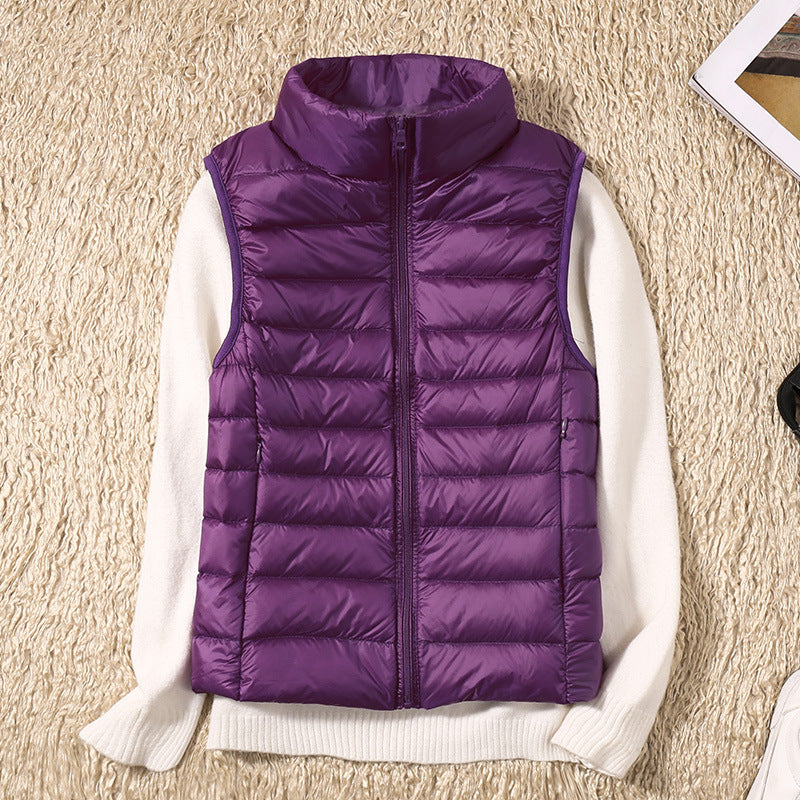 Karlijn | Quilted Zip-Front Puffer Vest with Stand Collar