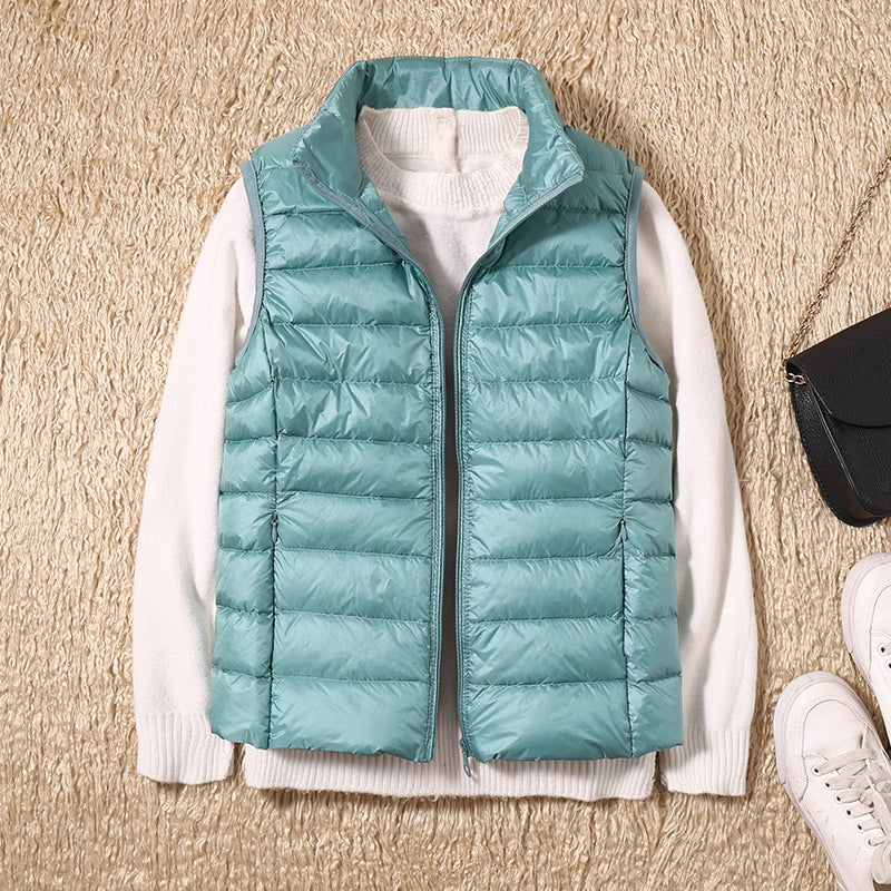 Karlijn | Quilted Zip-Front Puffer Vest with Stand Collar
