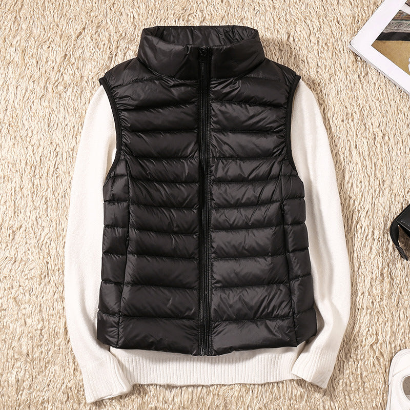 Karlijn | Quilted Zip-Front Puffer Vest with Stand Collar