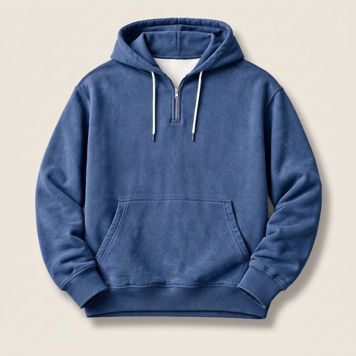 Dawson | Quarter-Zip Washed Hoodies with Ribbed Hem for Men