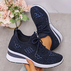 Nadalynn | Rhinestone Mesh Slip-On Sneakers for Women