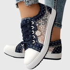 Louise | Wide-Fit Lace-Up Sneakers with Arch Support for Women