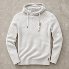 Theophile | Waffle-Knit Cowl-Neck Hoodie for Men