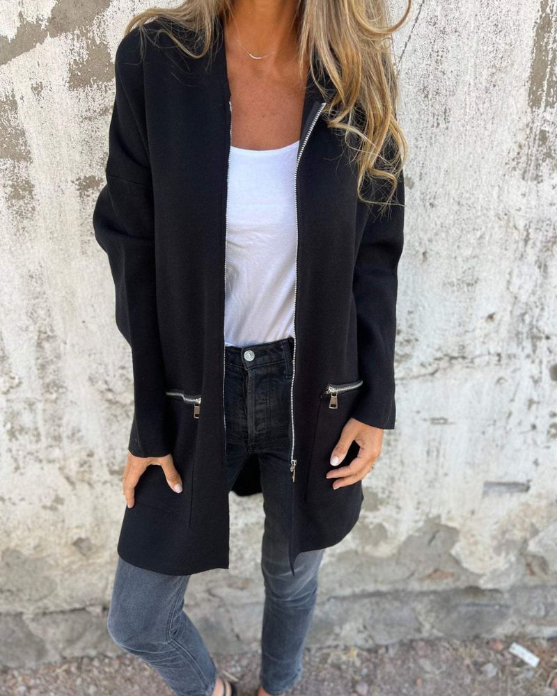 Kirsten | Hooded Zip-Up Cardigan with Long Sleeves for Women