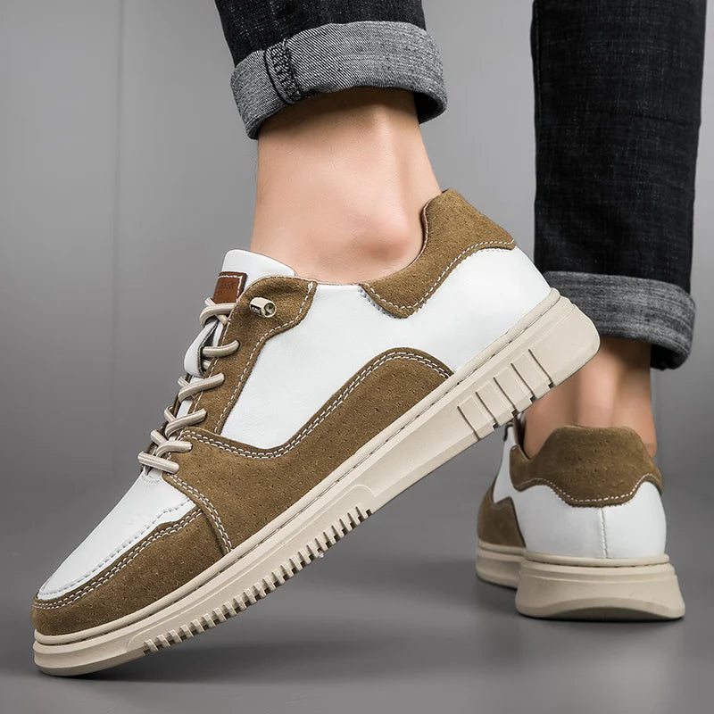 Yannic | Two-Tone Lace-Up Court Shoes for Men