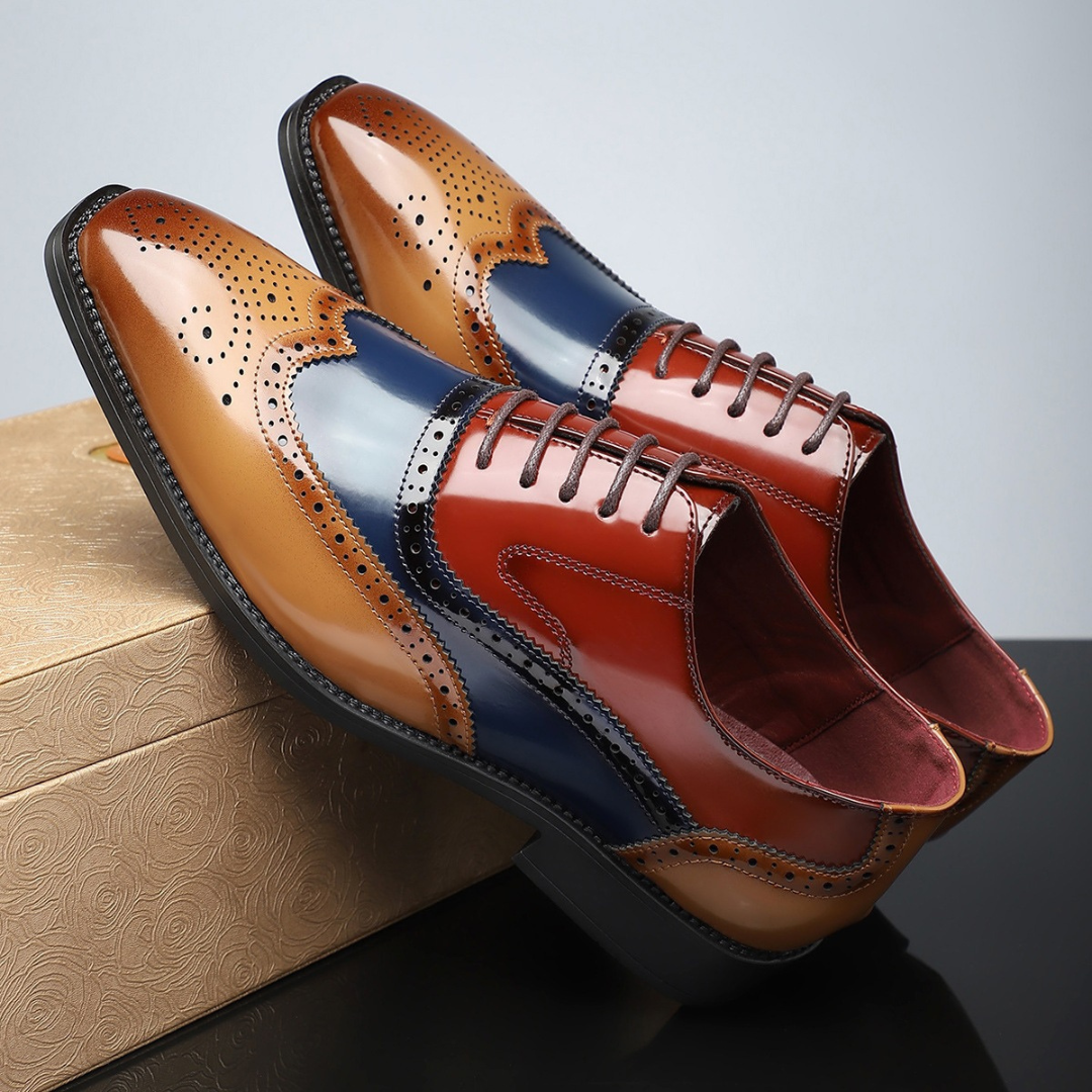 Lars | Two-Tone Wingtip Brogue Shoes for Men