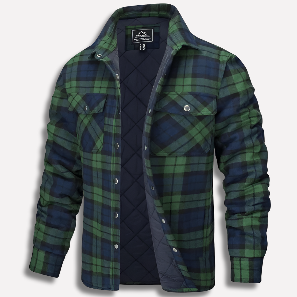 Rhys | Checkered Button-Front Flannel Shirt for Men