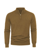 Anton | Ribbed Quarter-Zip Sweater with Stand Collar for Men