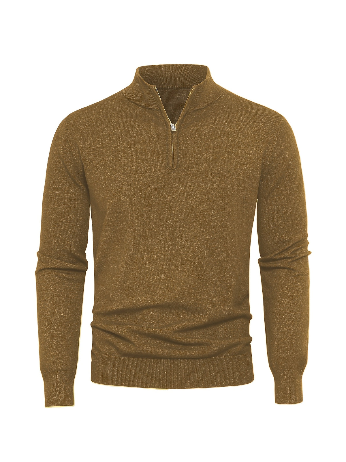 Anton | Ribbed Quarter-Zip Sweater with Stand Collar for Men