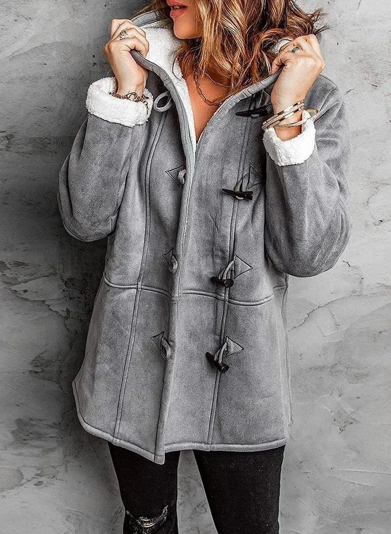 Sorina | Fleece-Lined Hooded Coat with Tailored Fit for Women