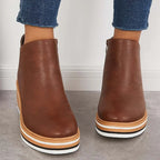 Hanne | Side-Zip Ankle Boots with Structured Sole for Women