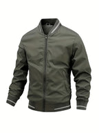 Armand | Ribbed Stand Collar Bomber Jacket for Men