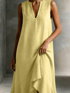 Hilde | Cocktail Dress with V-Neck and Ruffled Hem for Women