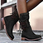 Fenna | Lace-Up Ankle Boots with Round Toe for Women