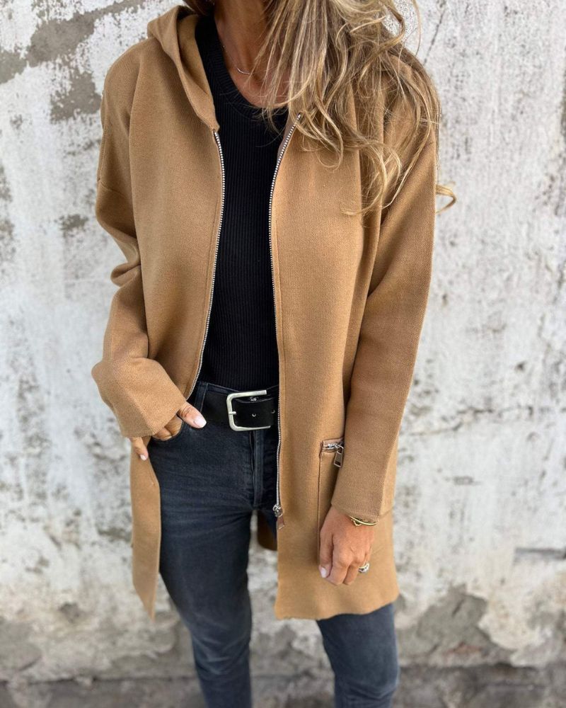Kirsten | Hooded Zip-Up Cardigan with Long Sleeves for Women
