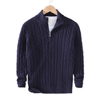 Alexander | Quarter-Zip Ribbed Knit Sweater for Men