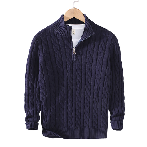 Alexander | Quarter-Zip Ribbed Knit Sweater for Men