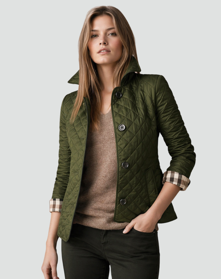 Cilla | Quilted Button-Front Longline Jacket for Women