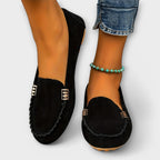 Oona | Metal-Trim Moccasin Slip-On Loafers for Women