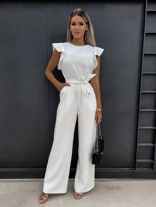Adriana Butterfly Sleeve Wide Leg Jumpsuit for Women