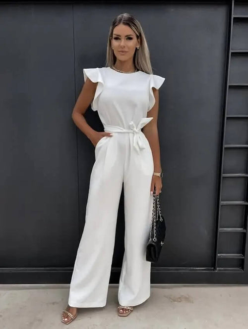 Adriana Butterfly Sleeve Wide Leg Jumpsuit for Women