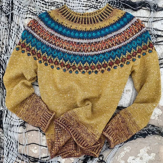 Ryleigh | Fair Isle Sweater with Crew Neck for Women
