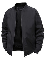 Christian | Ribbed Collar Longline Bomber Jacket for Men