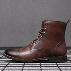 Jelte | Lace-Up Cap-Toe Leather Boots for Men