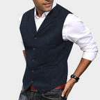 Damon | Tailored Fitted Vest with Button Front for Men