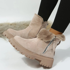 Dahna | Quilted Zip-Up Ankle Boots with Non-Slip Sole for Women
