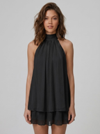 Kelda | Tiered Ruffle Halter Neck Mini Dress for Women
