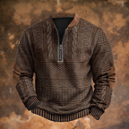 Jurre | Ribbed Half-Zip Knitted Sweater for Men