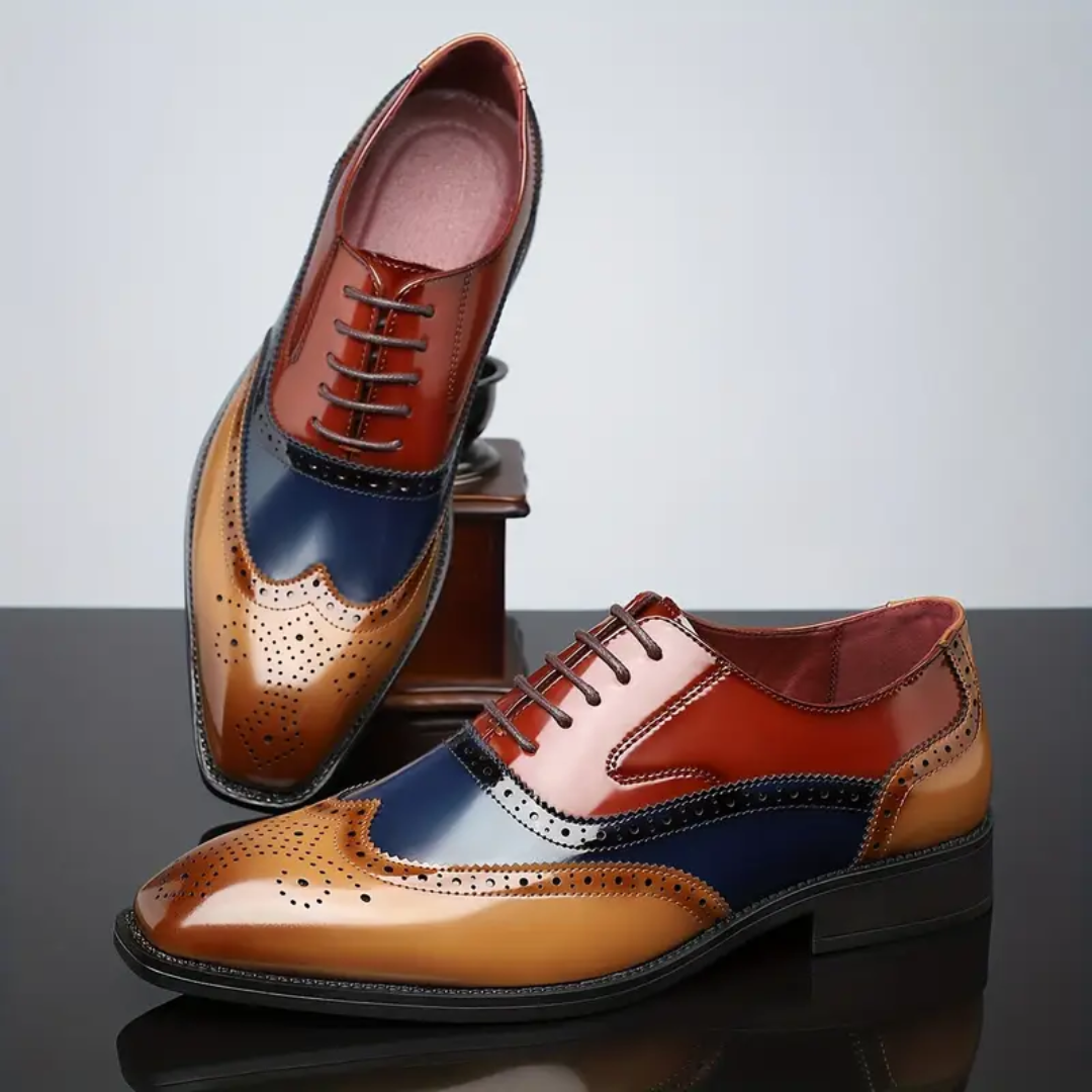 Lars | Two-Tone Wingtip Brogue Shoes for Men