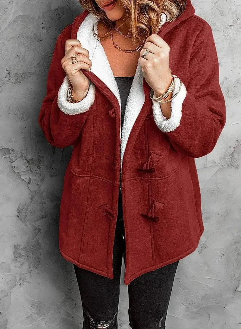 Sorina | Fleece-Lined Hooded Coat with Tailored Fit for Women