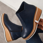 Hanne | Side-Zip Ankle Boots with Structured Sole for Women