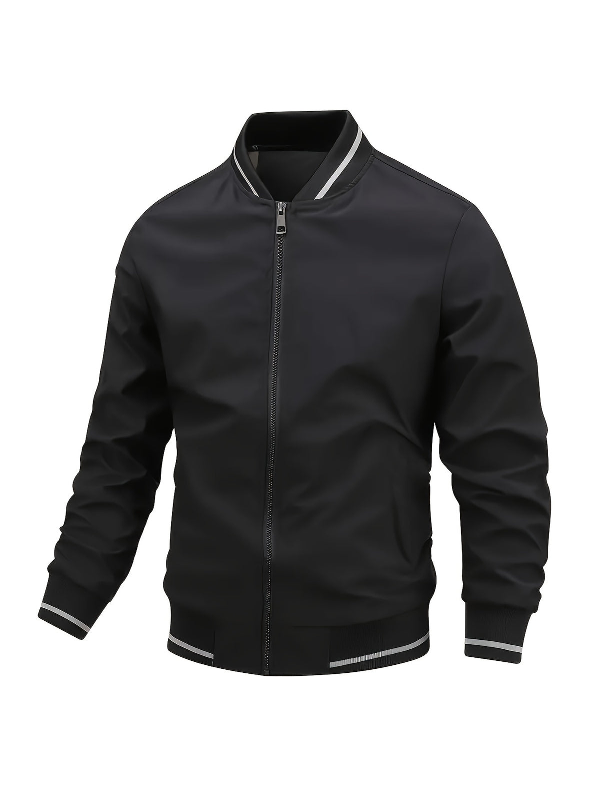 Armand | Ribbed Stand Collar Bomber Jacket for Men