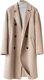 Wren | Double-Breasted Notch Collar Wool-Blend Coat for Women