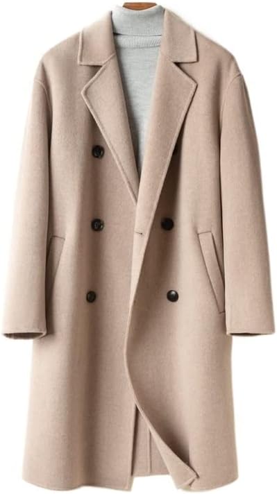 Wren | Double-Breasted Notch Collar Wool-Blend Coat for Women