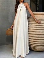 Noor | Textured Halter Neck Maxi Dress for Women