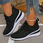 Nadalynn | Rhinestone Mesh Slip-On Sneakers for Women