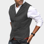 Damon | Tailored Fitted Vest with Button Front for Men