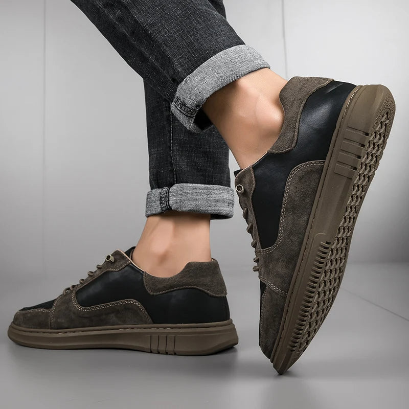 Yannic | Two-Tone Lace-Up Court Shoes for Men