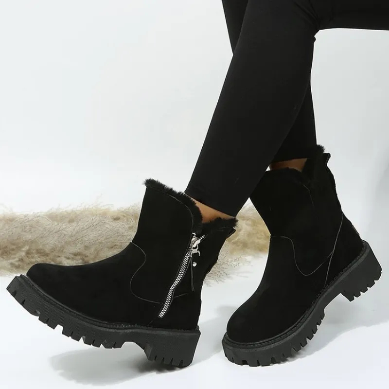 Dahna | Quilted Zip-Up Ankle Boots with Non-Slip Sole for Women