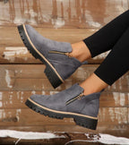 Alessia | Cushioned Wedge Ankle Boots with Side Zip for Women