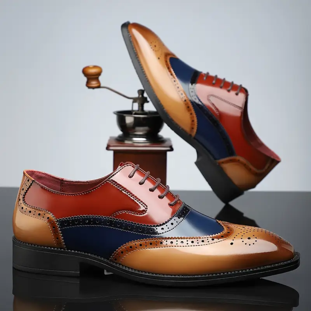 Lars | Two-Tone Wingtip Brogue Shoes for Men