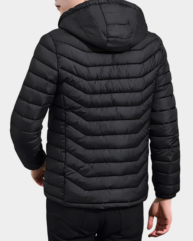 Garrett | Quilted Puffer Jacket with Detachable Hood for Men