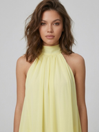 Kelda | Tiered Ruffle Halter Neck Mini Dress for Women