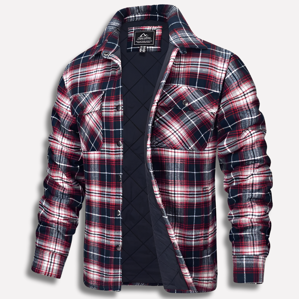 Rhys | Checkered Button-Front Flannel Shirt for Men