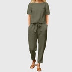 Pippa Grace | Drawstring Waist Two-Piece Summer Set for Women